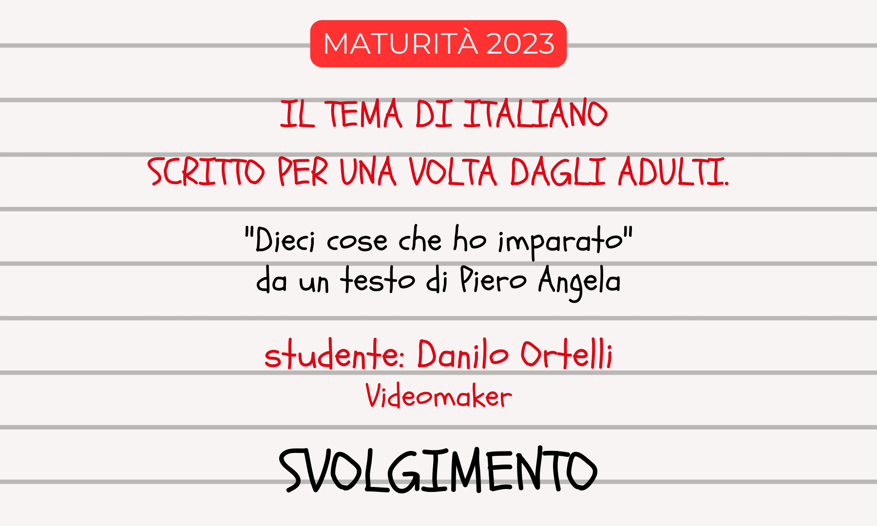 Il tema di Danilo Ortelli