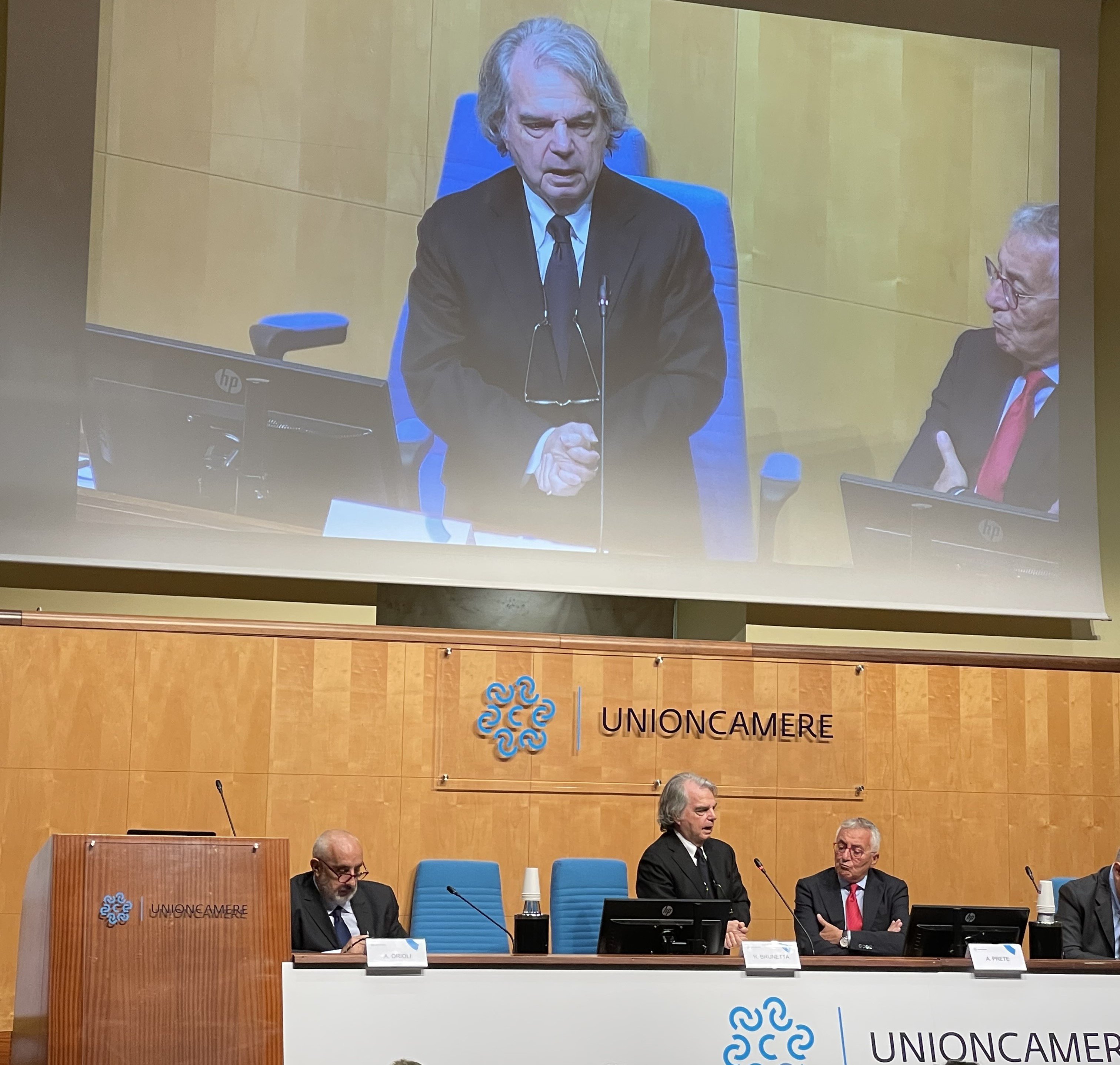 Il presidente del CNEL Renato Brunetta al convegno di Unioncamere