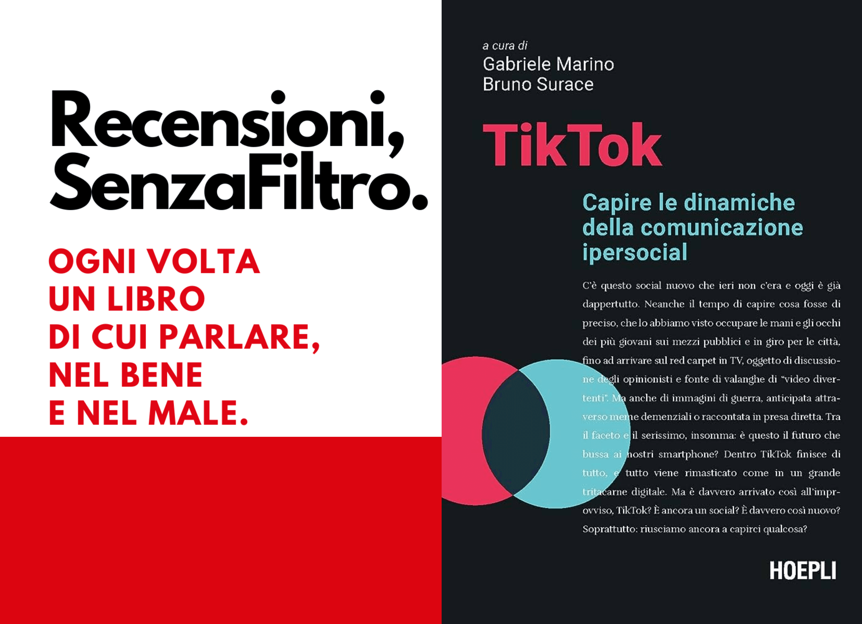 La copertina del libro "TikTok. Capire le dinamiche della comunicazione ipersocial"