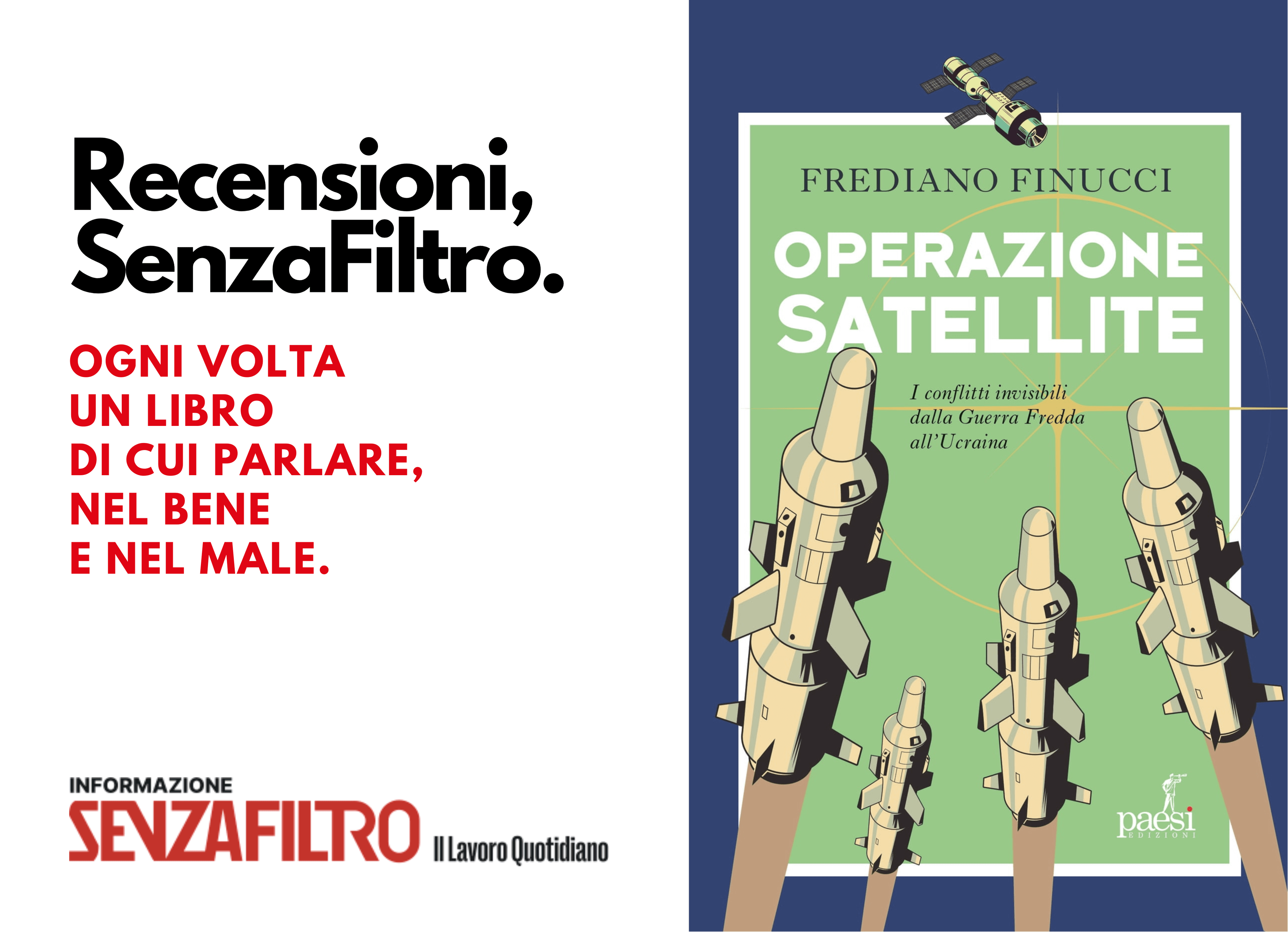 La copertina di "Operazione Satellite", libro di Frediano Finucci